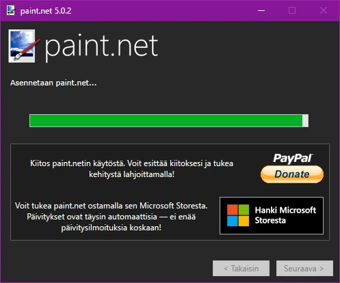 paint.net asennus alkaa
