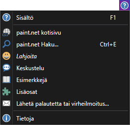 Ohje valikko
