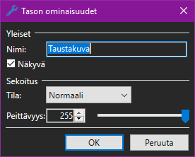 Tason ominaisuudet