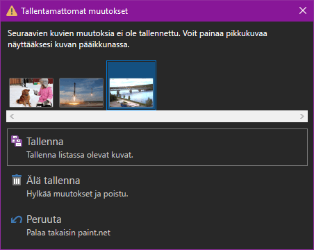 Tallenna muutokset